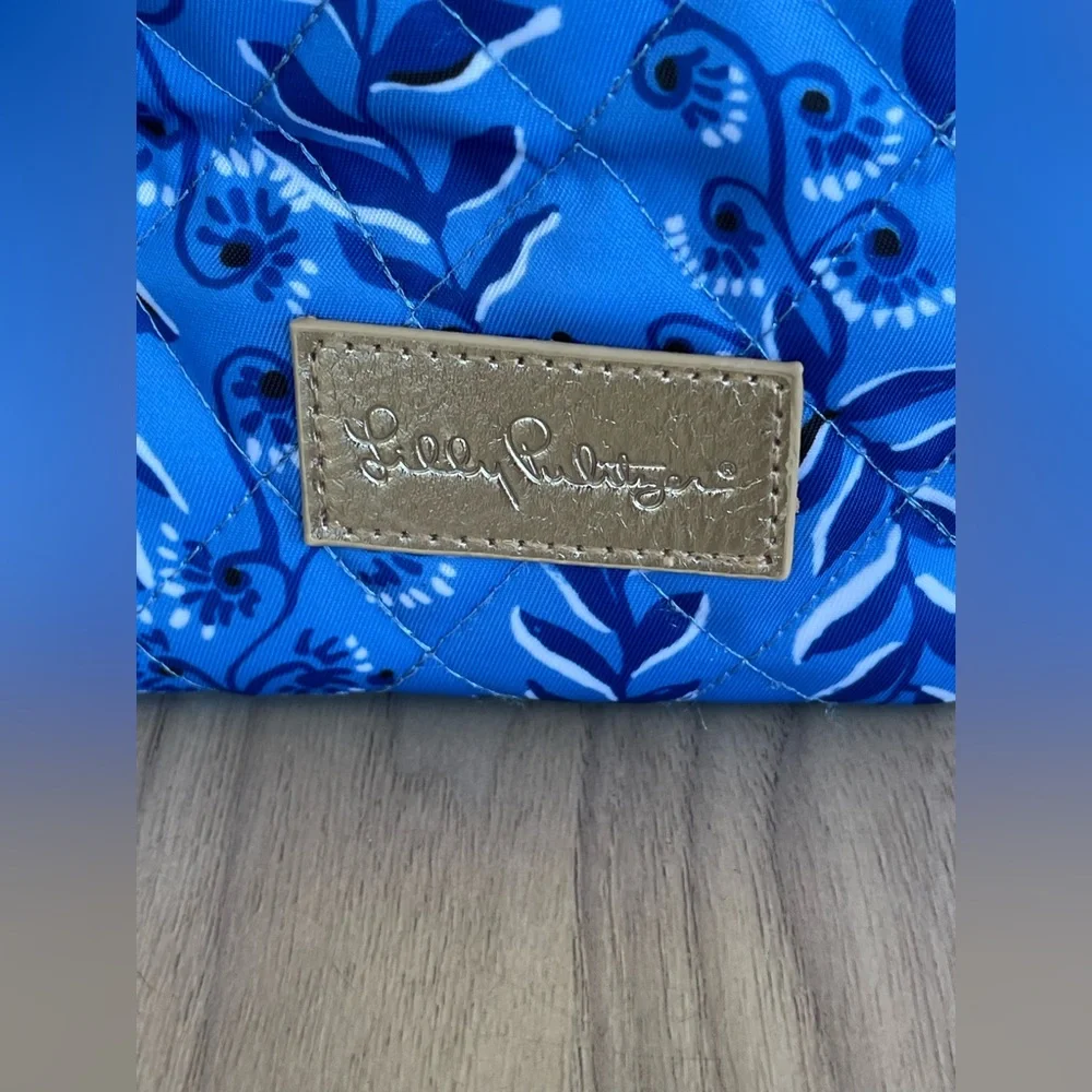 Lilly Pulitzer Blue Tropical Cosmetic Bag